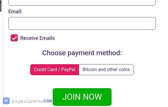 RealJamVR join form with Credit Card and PayPal selected as the payment method